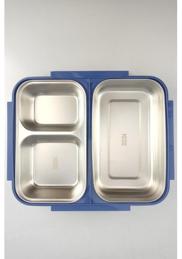 Digithome Bölmeli Çelik Hazneli Yemek Taşıma Ve Saklama Kabı İş Ofis Okul İçin 25 Cm Mavi - Yk1392 C320.025