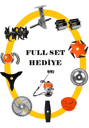 Eisenn BCF550 Sırt Tipi 10in1 Benzinli Motorlu Çim Biçme Makinesi