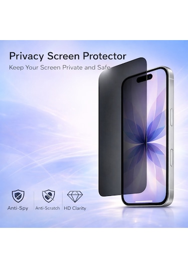 Apple iPhone 17 Uyumlu Hayalet Ekran Koruyucu Gizli Privacy