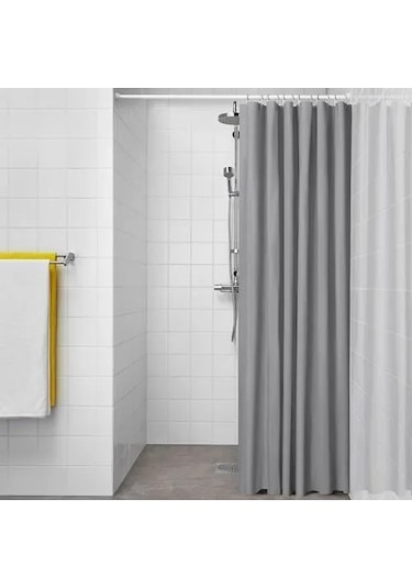 Sumuhome Luddhagtorn Banyo Duş Perdesi Gri 180x200 Cm Gri