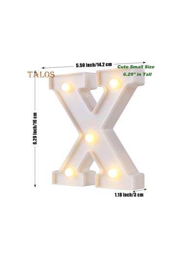 Tl Alfabe Mektubu Led Gece Lambası Lambası Açık Ev Kulübü Düğün Parti Duvar Dekor Y Sıcak Beyaz