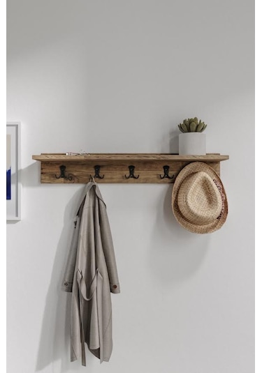 Atlas Portmanto Duvar Askılığı Elbise Askılığı Atlas Çam 85 Cm