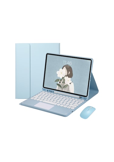 Youtek İpad 10, Air 4/5 İçin 10.2/10.9 İnç Bluetooth Klavye Kılıfı - Manyetik, Dokunmatik, Yeşil, Çift Modlu Fare Diğer