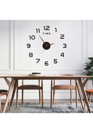 Geeroyoo Modern Akrilik Duvark Saati, Gece Işıklı Ve Sessiz, 40 Cm Altın Renk, Dekoratif Dijital Zaman Gösterimi Çok Renki