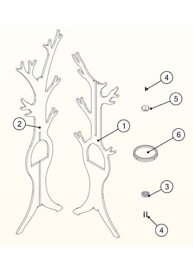 RealWood Ahşap Ayaklı Askılık Teak