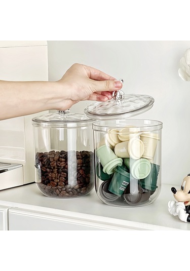 Ranyeek Ev İçin Kaliteli Hermetik Kavanoz - Kuruyemiş, Kahve, Çay, Süt Tozu Saklama Kutusu - Büyük Boy 2600ml Kırmızı Perya Desenli - Taze Koruma Ve Konforlu Depolama Diğer