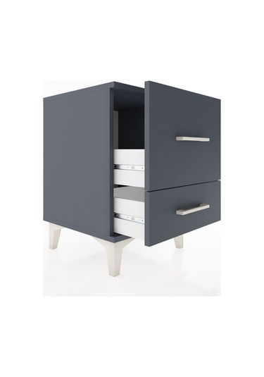 Hyperion Komodin 2 Çekmeceli 44x44x64 Antrasit-antrasit Antrasit