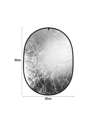 Lemestar 60x90 Cm 5'li 1 Elips Fotoğraf Işık Yansıtıcı - Altın, Gümüş, Beyaz, Siyah, Yarı Saydam - Taşıma Çantası İle Esnek Çelik Çerçeve