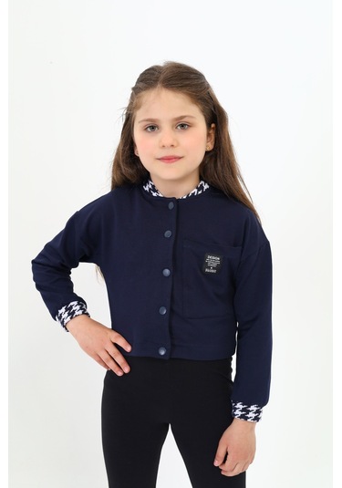 Toontoy Kız Çocuk Hırka Lacivert