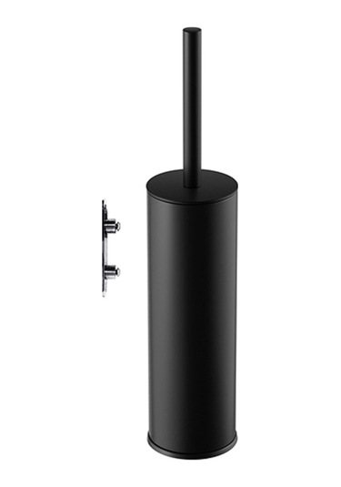 Flat Tuvalet Fırçalık, Duvardan, H25,304k - Mat Siyah Mat Siyah