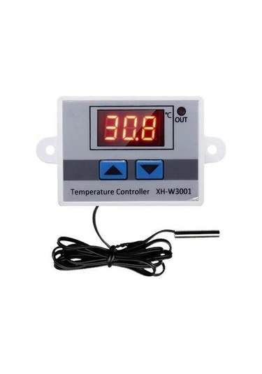 Kuluçka Makinesi Seti - 4 Parça - W3001 Termostat 220v - Isı Nem Ölçer - 12v Adaptör - 120x120 12v Fan-4925