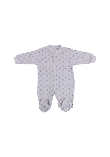 Sebi Bebe Yıldız Ayıcık Bebek Tulumu 9540 Kahve