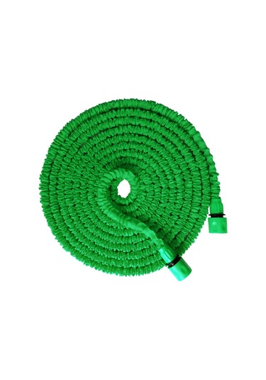 Mufunye Yeşil Gartımsı Geniş Kullanımlı 7.5m Şişirilebilir Su Hortumu, Yüksek Basınçlı Yıkama Pistoli Ve Bağlantı Aksesuarları Seti