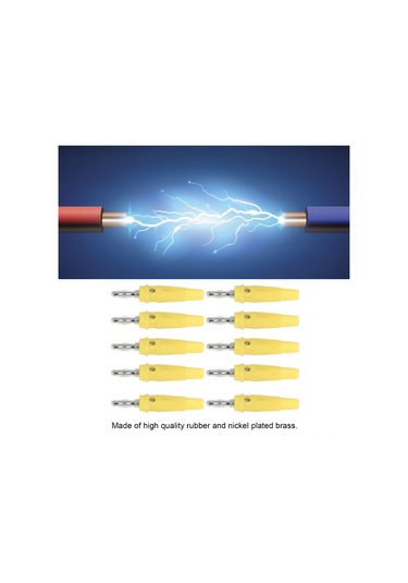 Skycity 10 Adet 4mm Muz Şarjı Bağlantı Terminali - Kaynak Makinesi, Jeneratörler İçin Sıkı Ve Kararlı Akım Aktarımı