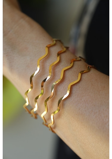 Yenigün Kuyumculuk Yatırımlık Dörtlü Zikzak Ajda Altın Bilezik