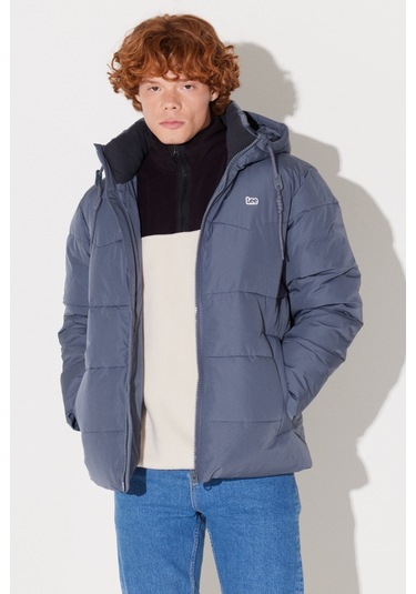 Lee Kapüşonlu Regular Fit Mavi Erkek Şişme Mont L88Bnya66 L88Bnya66 Mavi