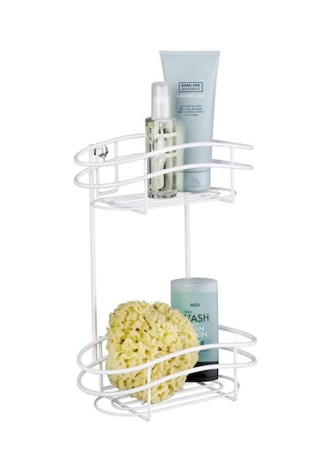 Wenko 2 Katmanlı Duvar Rafı Classic Plus - Çelik, 24 X 32,5 X 15 Cm, Beyaz