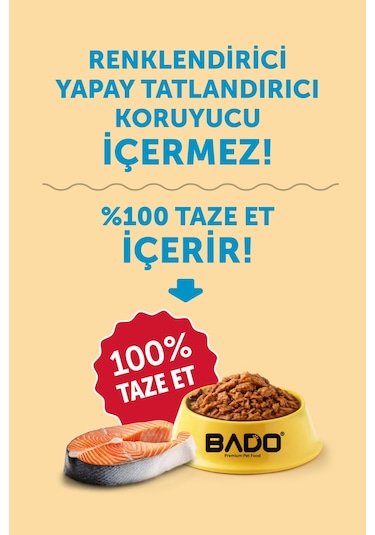 Bado Gurme Yaş Yetişkin Kedi Maması Somonlu 85 Gr