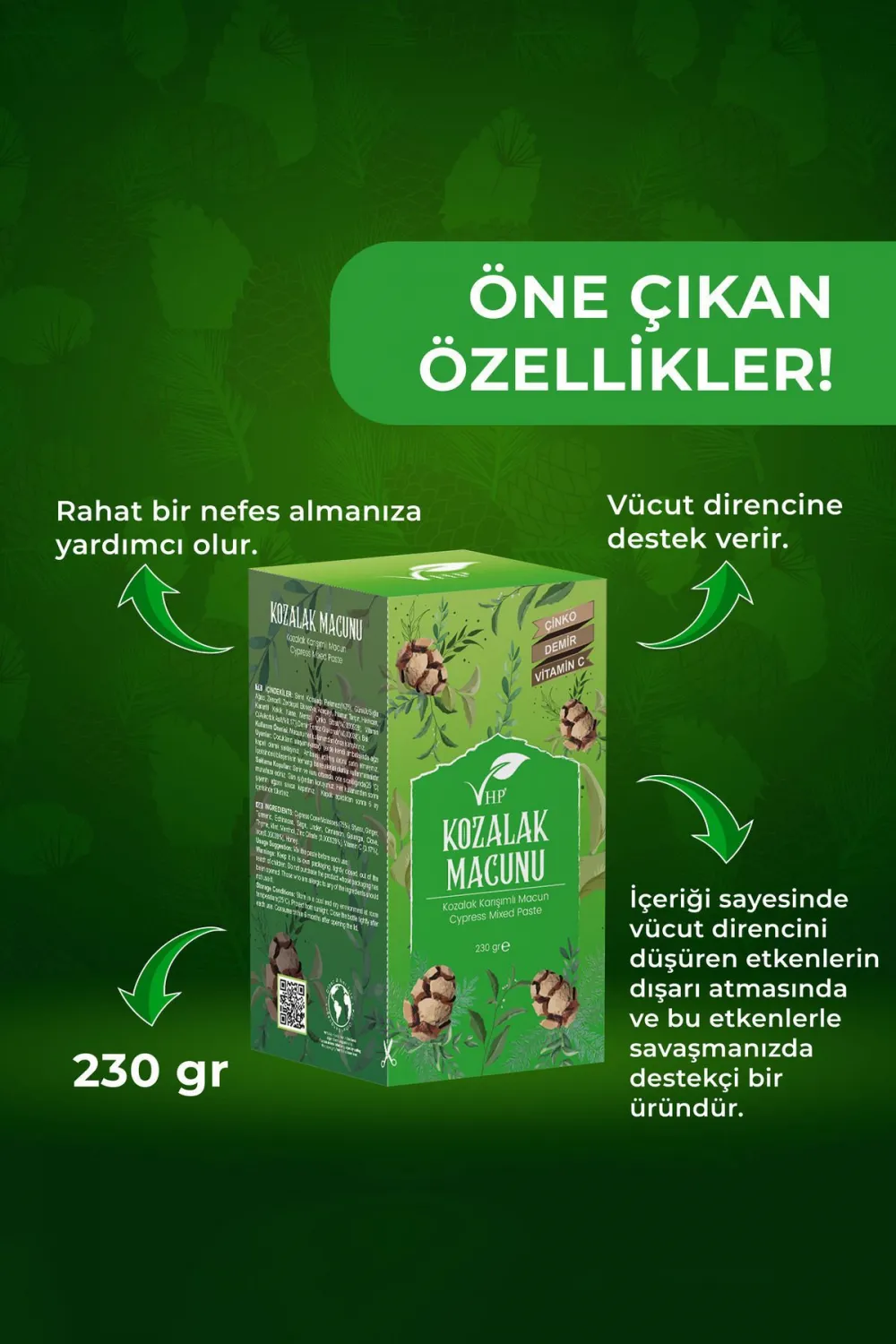 Vhp Kozalak Macunu 230 Gr.