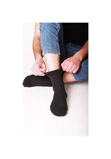 Noginka Erkek Çorapları, Pamuklu 10 Çift Set 62700740 Koyu Gri