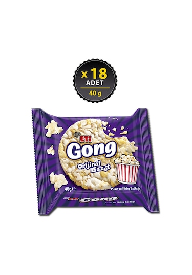 Eti Gong Mısır ve Prinç Patlağı 18 x 40 G