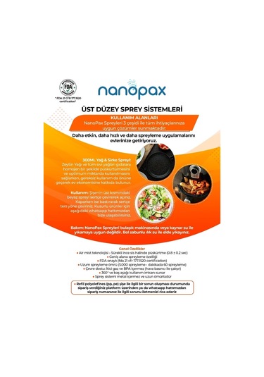 Yağ Spreyi - 300ml Pet Şişe Plastik 1 adet