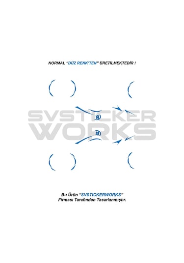 Mondial Drift L Sticker Set Paketi Jant li Mavi