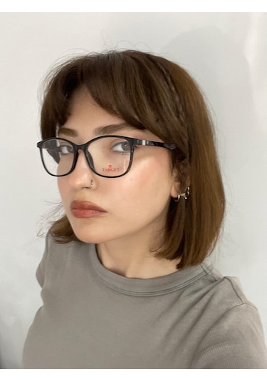 Target Tk308 C0101 51ekt Unisex Polarize Klipsli Mavi Işık Korumalı Ekran Gözlüğü Siyah