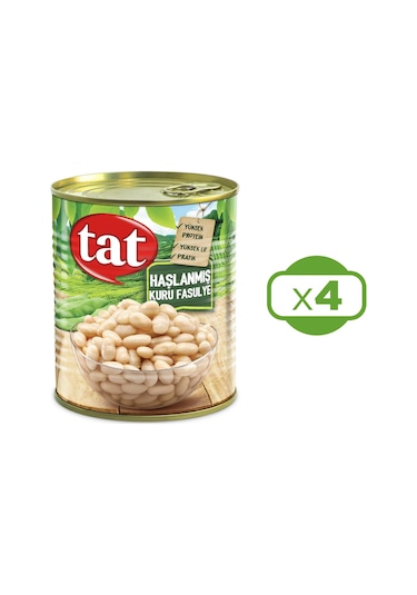 Tat Haşlanmış Kuru Fasulye 4 x 800 G