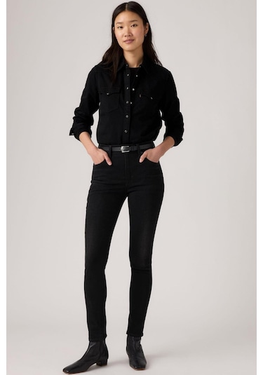 Levi's 721 Yüksek Bel Skinny Worn Midnight Siyah Kadın Jean-16562