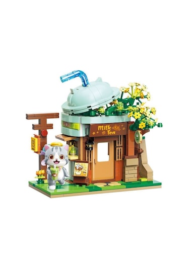 Kp-28021 Keeppley Milk Tea Shop Blok Seti -vagon Life