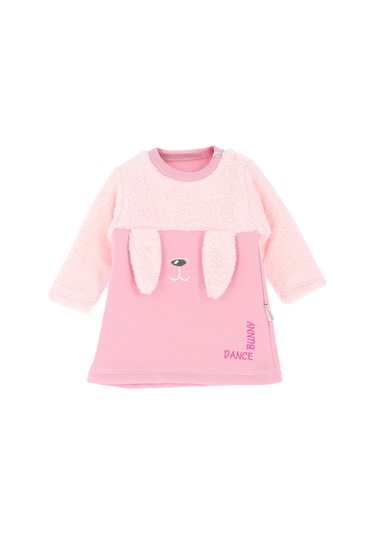 Modanino Kız Bebek Peluş Elbise 6-12ay 12474 Pembe