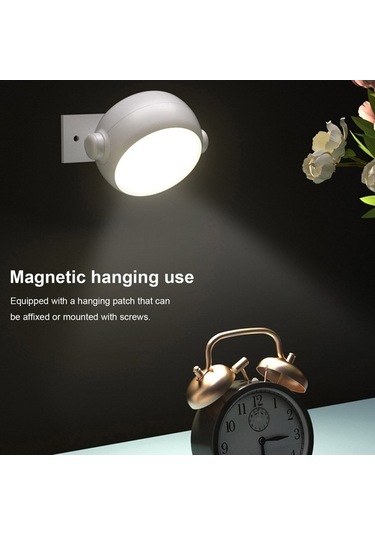 Fortunelane Akıllı Yuva Masa Lambası - Magnetik Şarjlı, Led Işıklı, Kumandalı, 1500mah Pil, Duvar/masa Üstü Kullanım, Modern Beya Beyaz