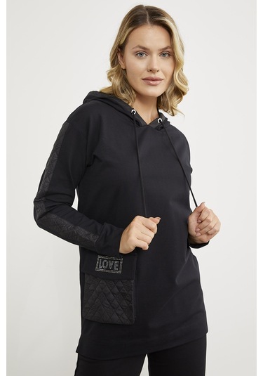 Rahat Kalıp Büyük Cepli Eşofman Takım - Siyah 001