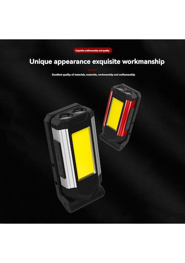 Youmex K011 Kanca Tipi Gümüş Cob Led İş Lambası - Usb Şarjlı, Çok Fonksiyonlu, Ipx6 Su Geçirmez, Manyetik Tutucu 2 M