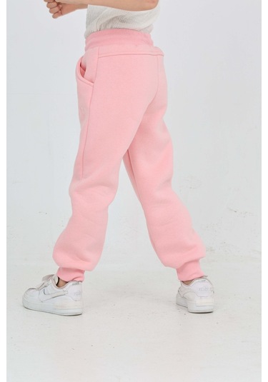 Toontoy Kız Çocuk Fiyonk Nakışlı Eşofman Alt Pembe