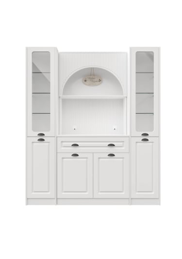 Guneystore Armoni Black Maxi Kahve Köşesi Komple Mdf Beyaz