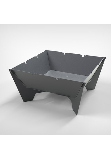 Portatif Ateş Çukuru Izgaralı Bahçeniz İçin Dekoratif Siyah