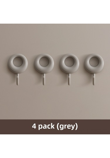 Springsun Abs Materyal Hafif Duvar Klipsi 5kg Yük Taşıma Gücü 4'lü Paket Delme Yok Özellikli Gri Renkli Zımba Diğer