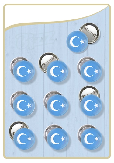 Doğu Türkistan Rozet Seti -01 Toplam 10 Parça