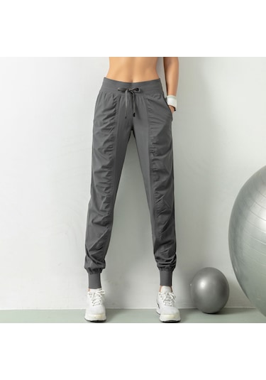 Jeemson Kadın Spor Pantolonu - Nefes Alabilir, Esnek Bel, Yan Cepli, Rahat Koşu Ve Egzersiz İçin Gri