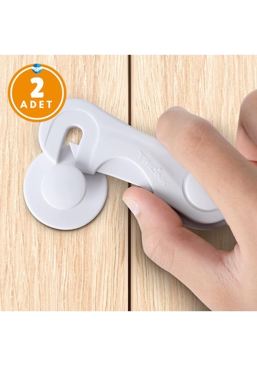 2 Adet Montajsiz Çift Kapaklı Dolap Kilidi Bebek Koruyucu Ve Kilit Bebek Güvenlik Kiti Çok Renkli