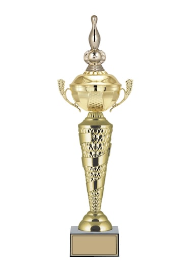 Odak Kupa - Figürlü Kupalar - Bowling / Labut Figürlü Kupalar Fg-076 A - 50 Cm Altın - Beyaz