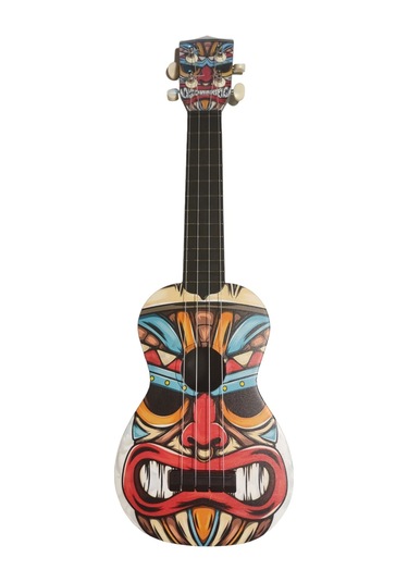 Soprano Ukulele Yüz Desenli Kapak