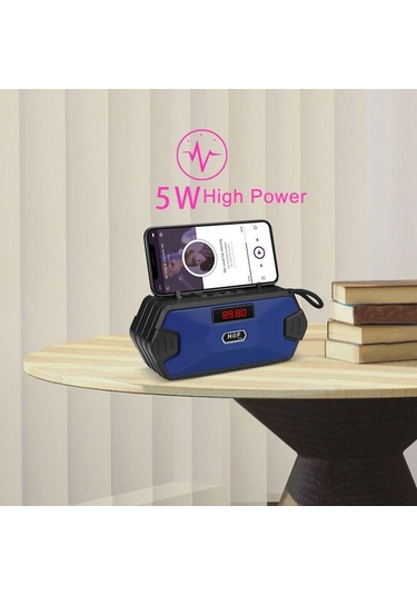 Haf H/F-F216 Subwoofer Anten/Telefon Tutucu FM Radyolu Mini Taşınabilir Kablosuz 5.1 Bluetooth Hoparlör