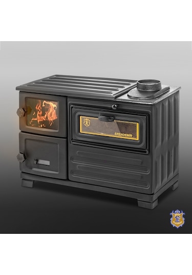 Erendemir Kuzine Soba Siyah Şömine Döküm Soba Em804B-D