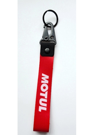 Motul Kırmızı Bez Kumaş Anahtarlık 19 Cm Kaliteli Baskı