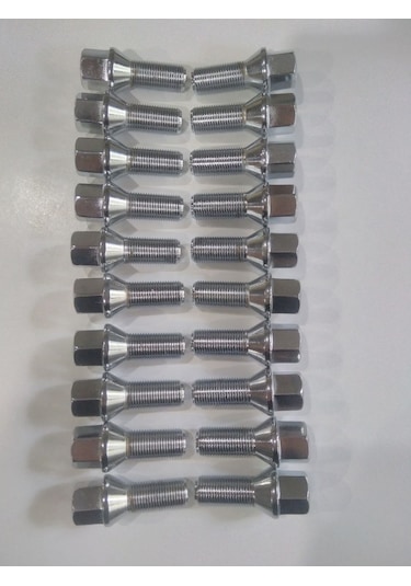 Bijon Takımı Krom Kaplı M14 x 1.25 AA=17 MM Diş:28MM  20 Adet