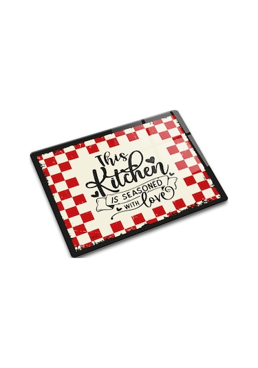 Decorita Cam Kesme Tahtası | Kitchen Love | 30cm x 40cm