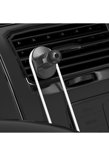 Muduan Betty Becky Adet Araba Hava Çıkışı Cep Telefonu Braketi Tabanı Veri Kablosunu Klipsleyebilir, Boyut: 17mm Top Kafa Siyah Havalandırma Kyq1ıe